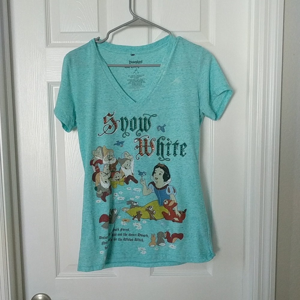 Snow White T-shirt blue Disney large authentic